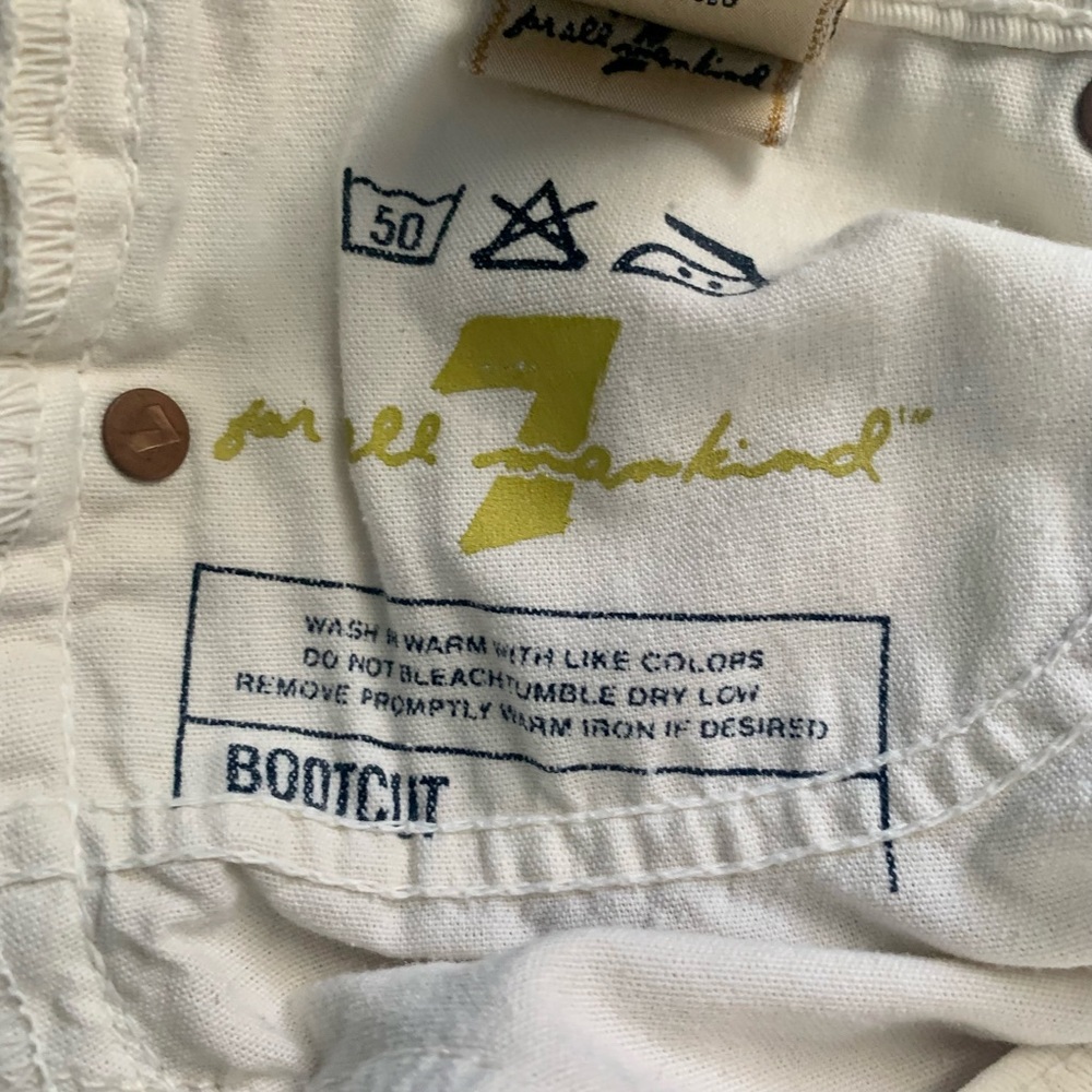 7 For All Mankind White Bootcut Jeans Size 30 - Picture 7 of 7